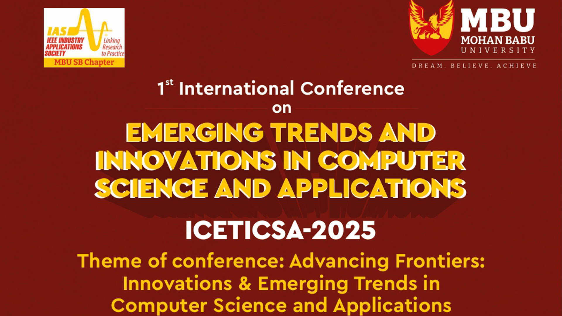 1st International Conference on  “Emerging Trends and Innovations in Computer Science and Applications”  (ICETICSA-2025)