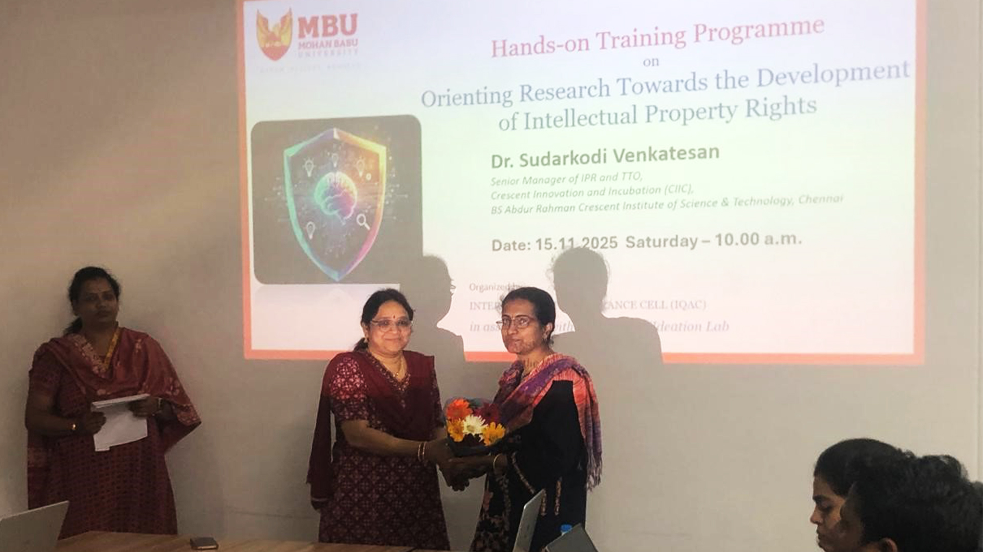 One-Day IPR Hands-on Training Session on “Orienting Research to Develop Intellectual Property Rights
